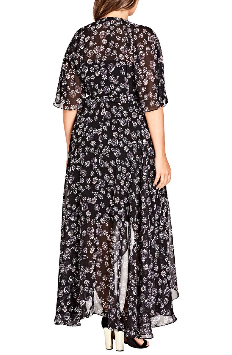 City Chic Mini Flower Maxi Dress, Alternate, color, 