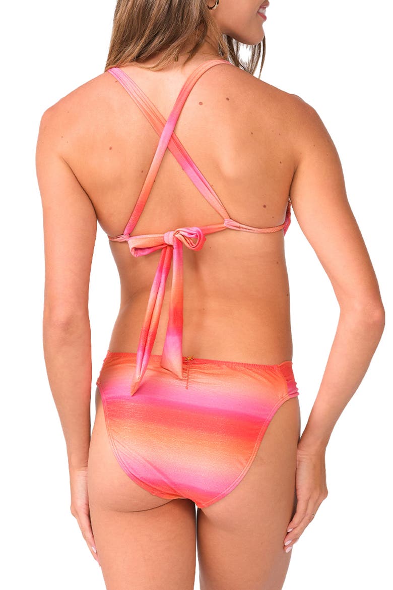Sylvie Triangle Bikini Top, Alternate, color, SUNSET GLOW