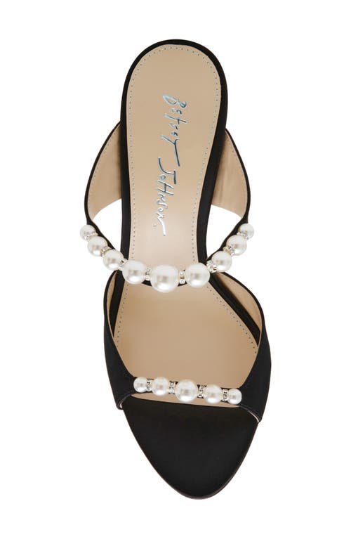 Betsey Johnson Lacy Sandal In Black