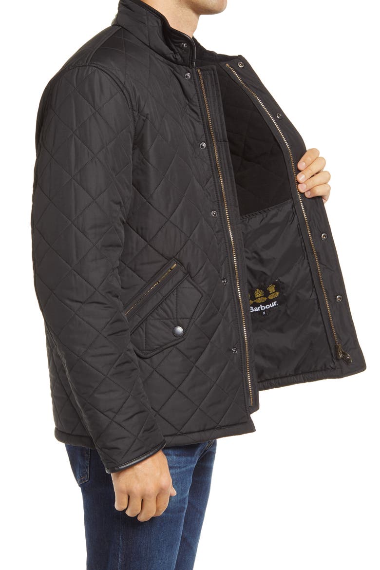 Powell Diamond Quilted Jacket, Alternate, color, BLACK