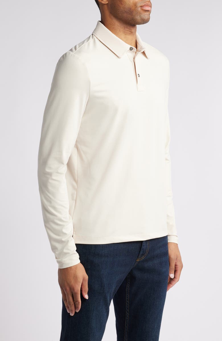 Threads 4 Thought Luxe Jersey Long Sleeve Polo, Alternate, color, Tapioca