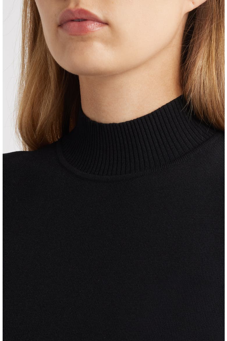 Sleeveless Mock Neck Sweater, Alternate, color, ANNE BLACK