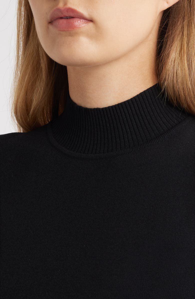 Anne Klein Sleeveless Mock Neck Sweater, Alternate, color, Anne Black