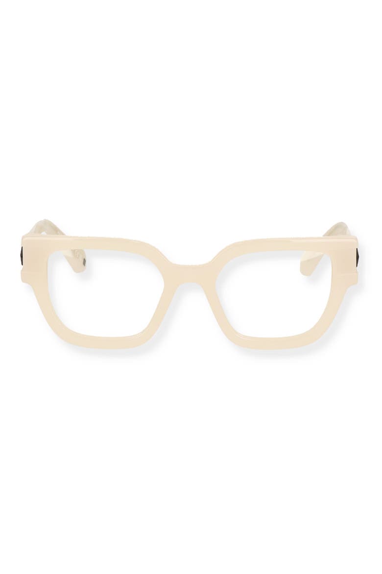 51mm Square Optical Glasses, Main, color, BEIGE