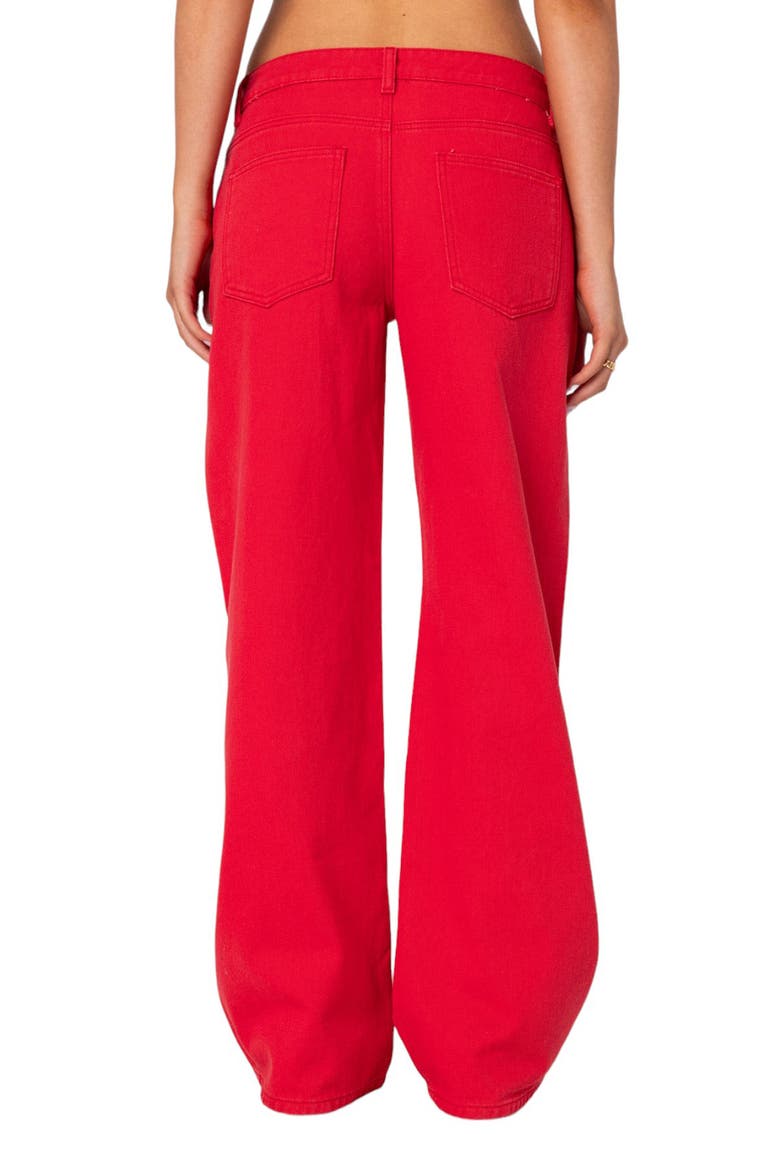Roman Flare Jeans, Alternate, color, RED