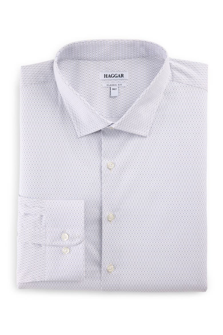 Big & Tall Four Petals Wrinkle-Free Dress Shirt, Alternate, color, SILVER