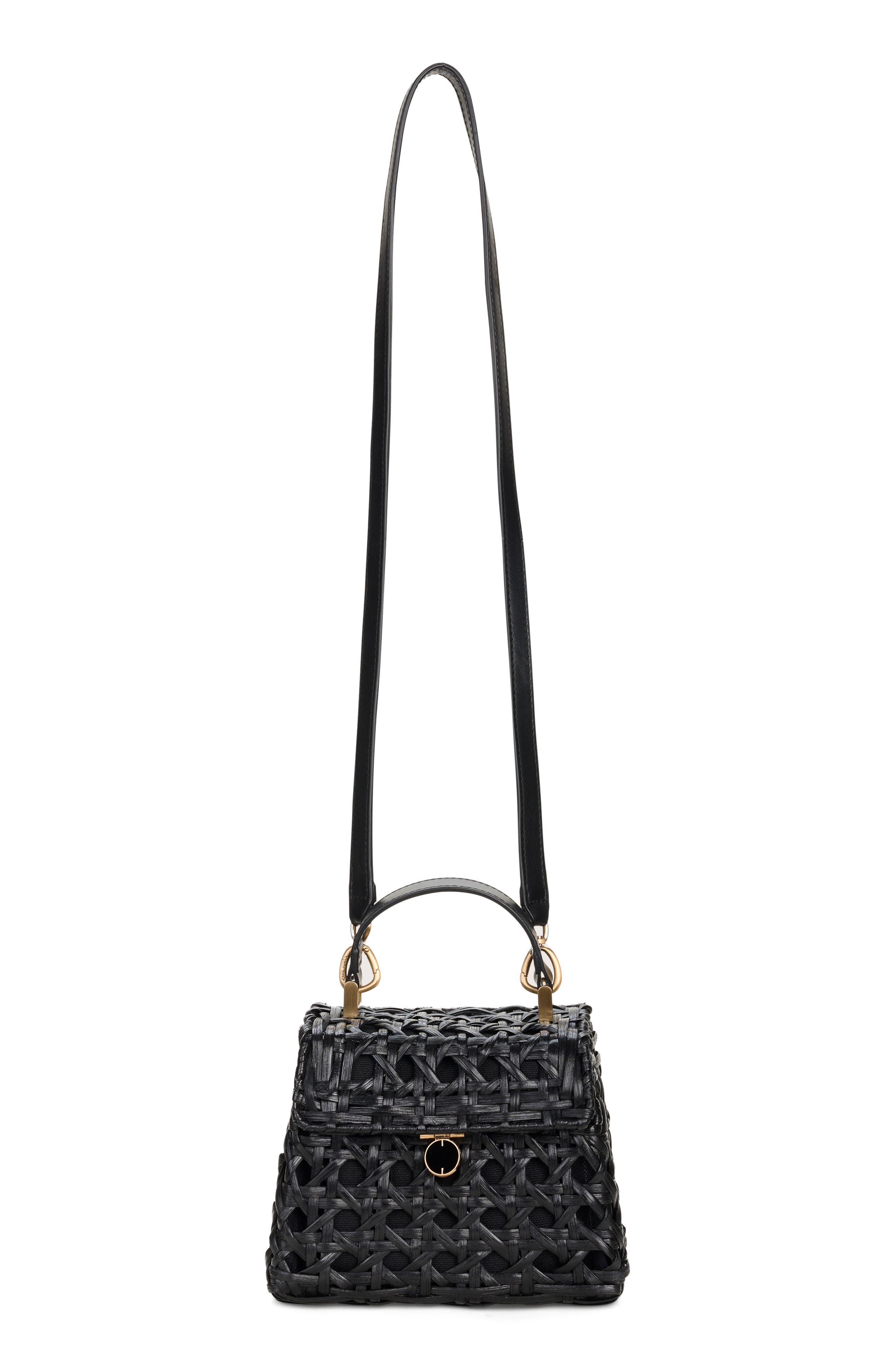Cult Gaia Sybil Rattan Crossbody Satchel, Alternate, color, 