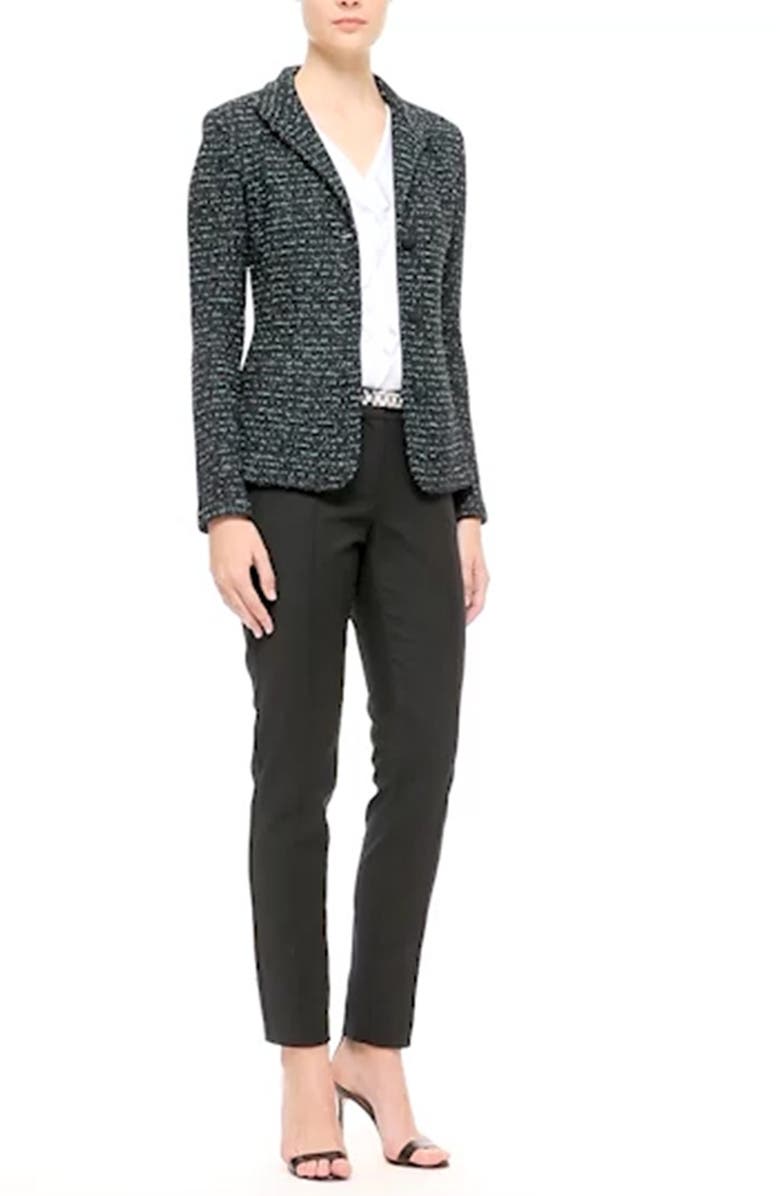 St. John Collection Jennifer Micro Ottoman Ankle Pants, Alternate, color,