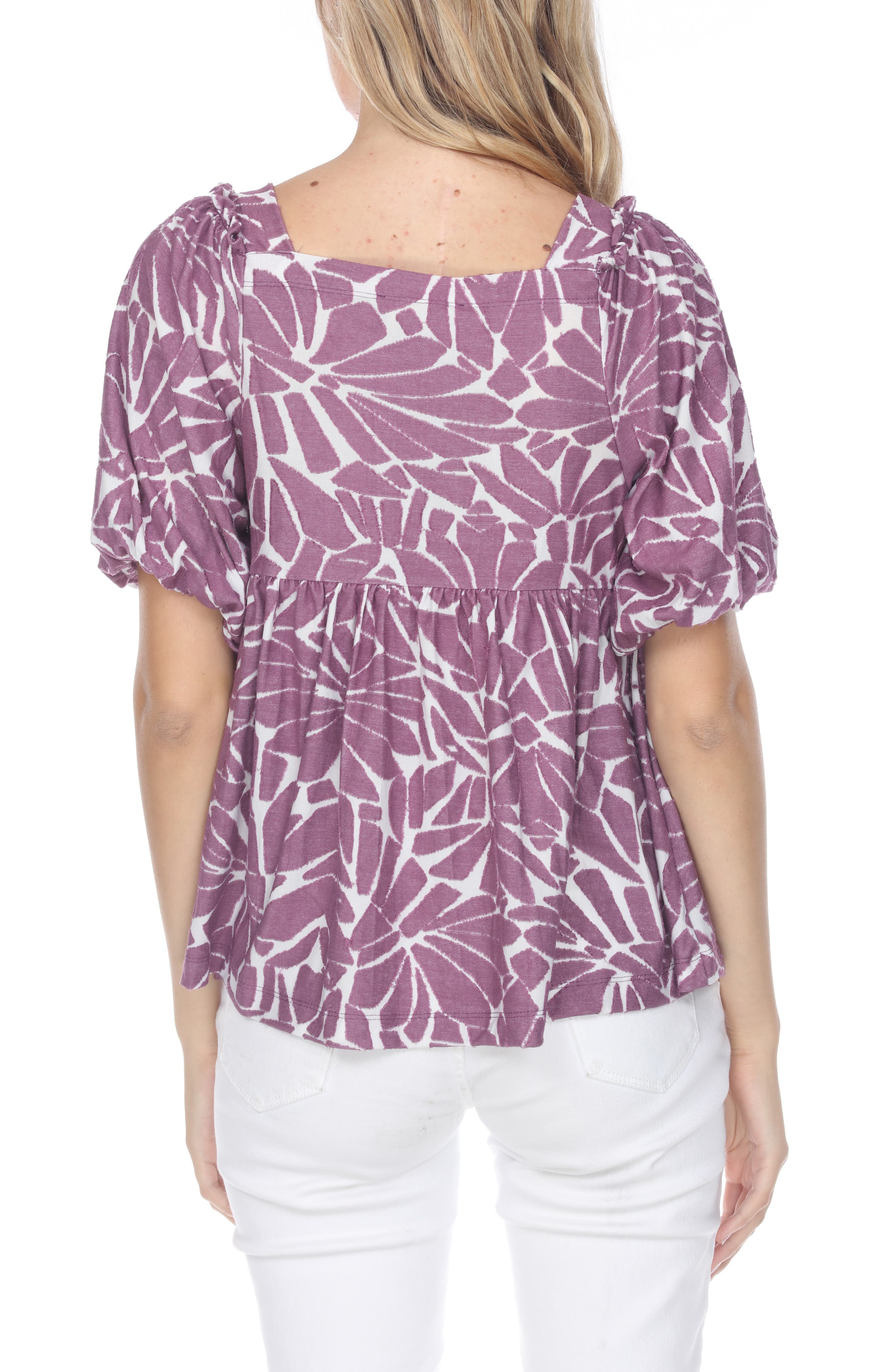 RAIN AND ROSE Geometric Floral Burnout Blouse (Women) | Nordstromrack