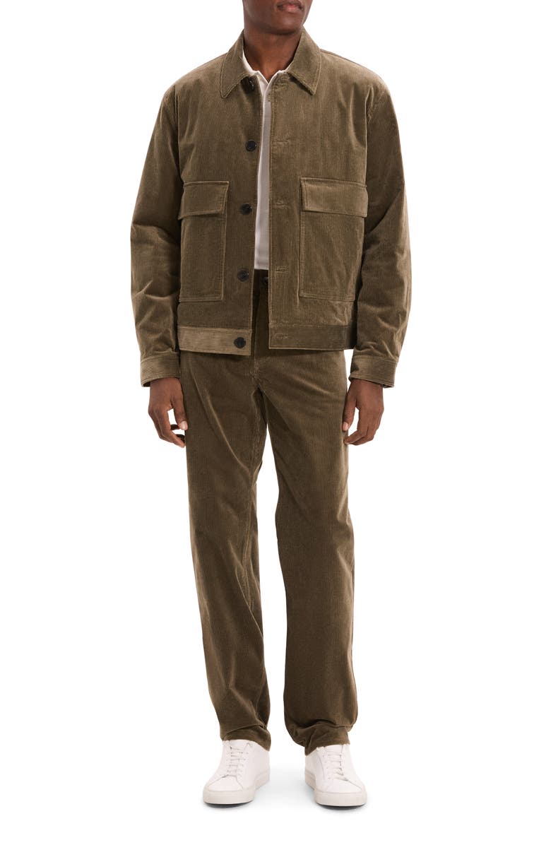 Theory Perfect Corduroy Button-Up Jacket, Alternate, color, Tarmac