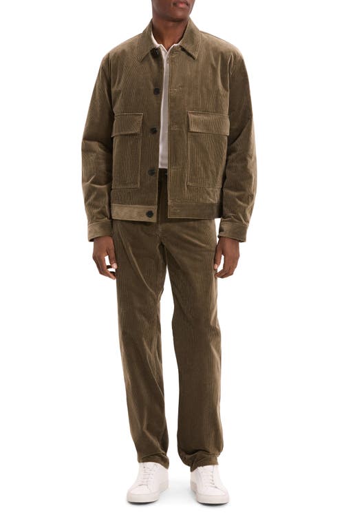 Theory Perfect Corduroy Button-up Jacket In Brown