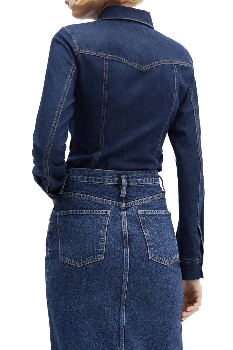 Chest Pocket Denim Shirt, Alternate, color, OPEN BLUE