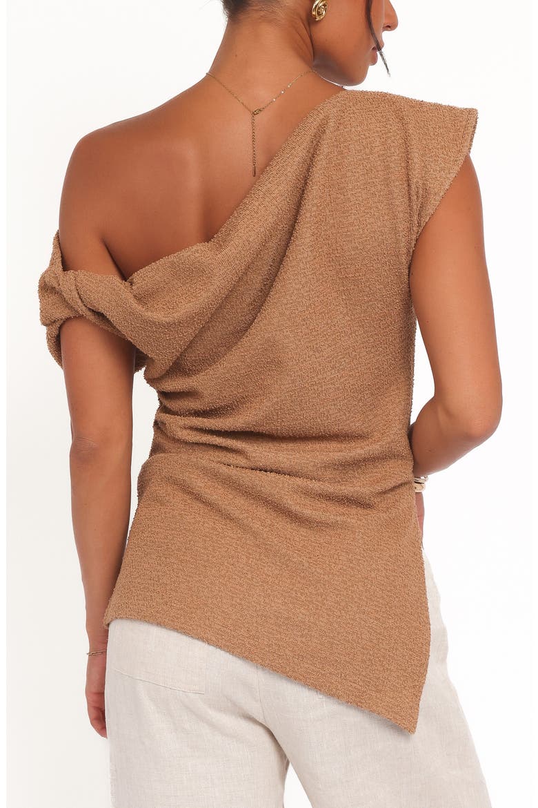 Selma One Shoulder Knit Top, Alternate, color, BROWN