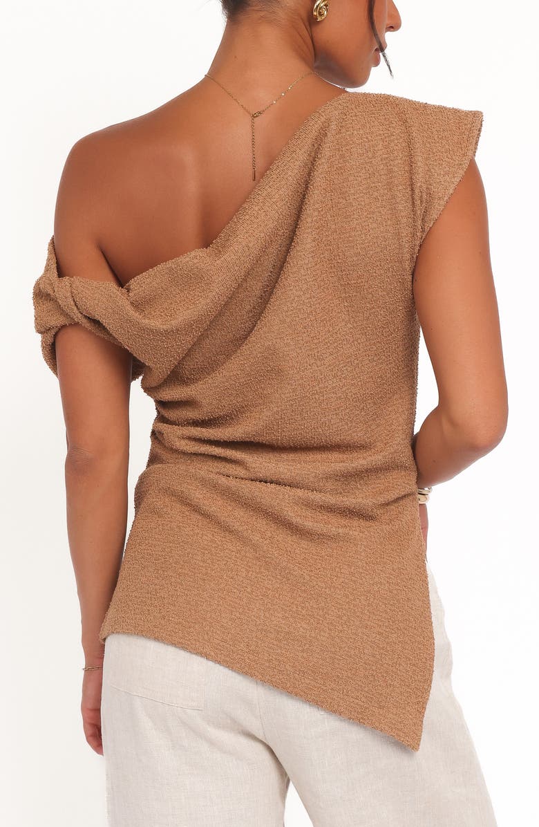 Petal & Pup Selma One Shoulder Knit Top, Alternate, color, Brown