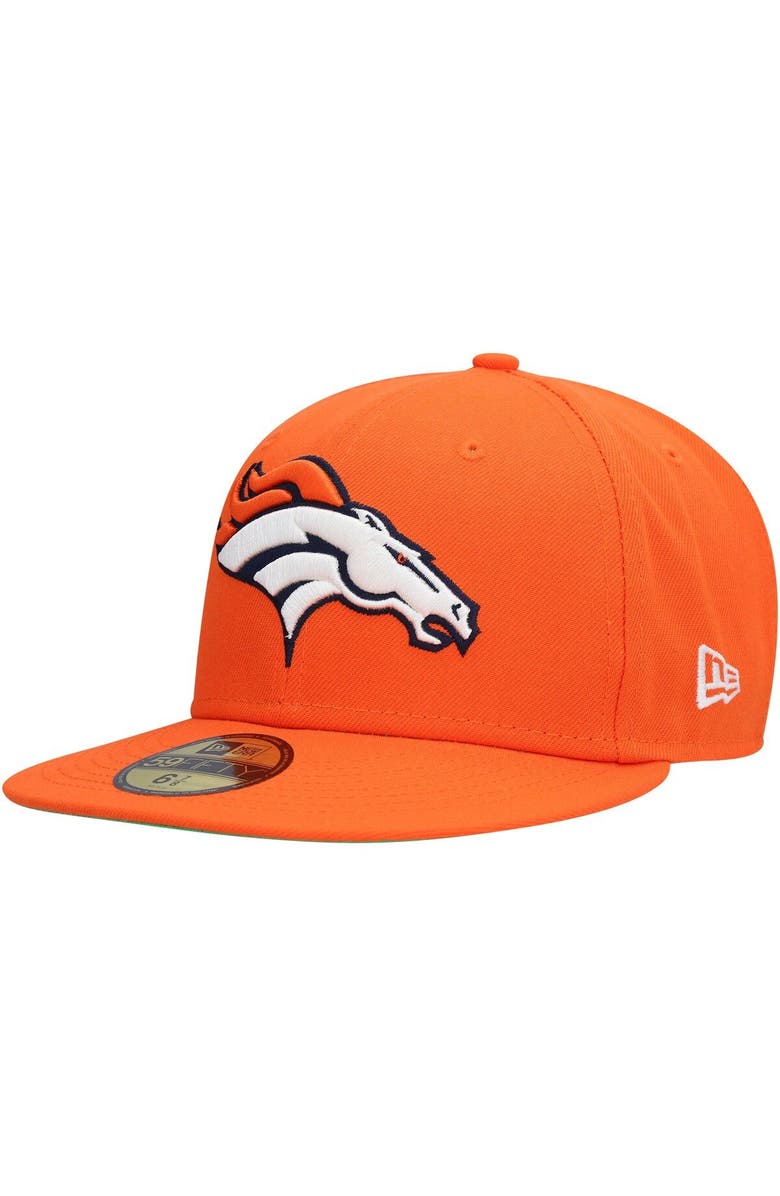 New Era Men's New Era Orange Denver Broncos Super Bowl XXXIII Citrus Pop 59FIFTY Fitted Hat, Alternate, color, 