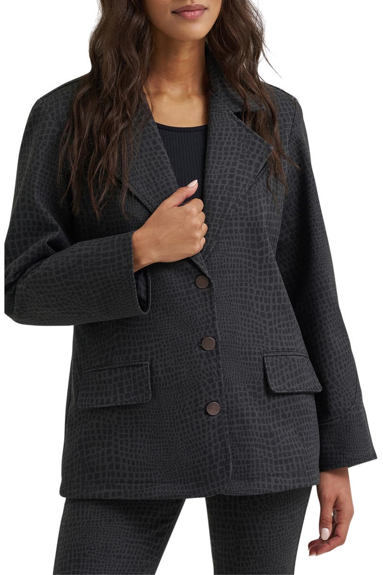 Croc Embossed Blazer, Main, color, CROC PRINT