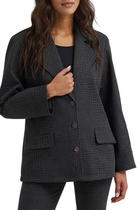 Croc Embossed Blazer
