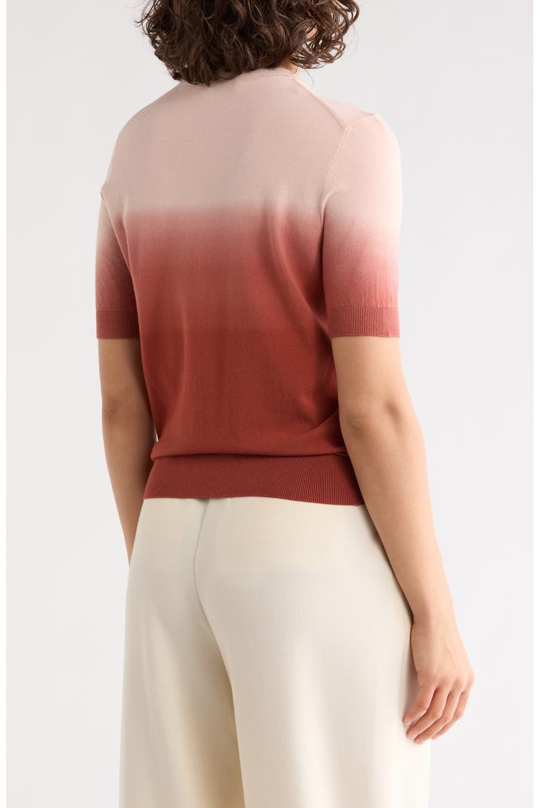Ombré Crewneck T-Shirt, Alternate, color, IBERIS/ LATTE