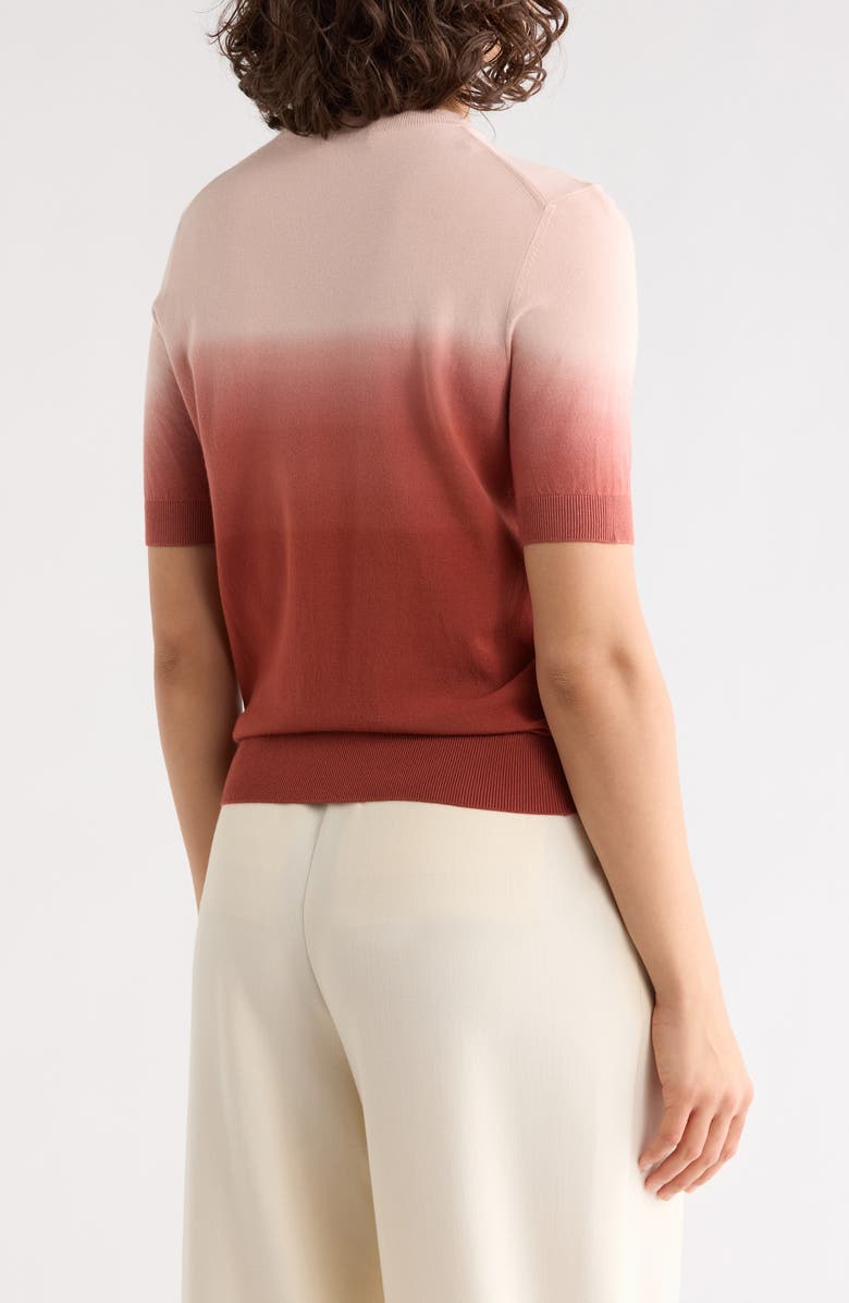 Lacoste Ombré Crewneck T-Shirt, Alternate, color, Iberis/ Latte