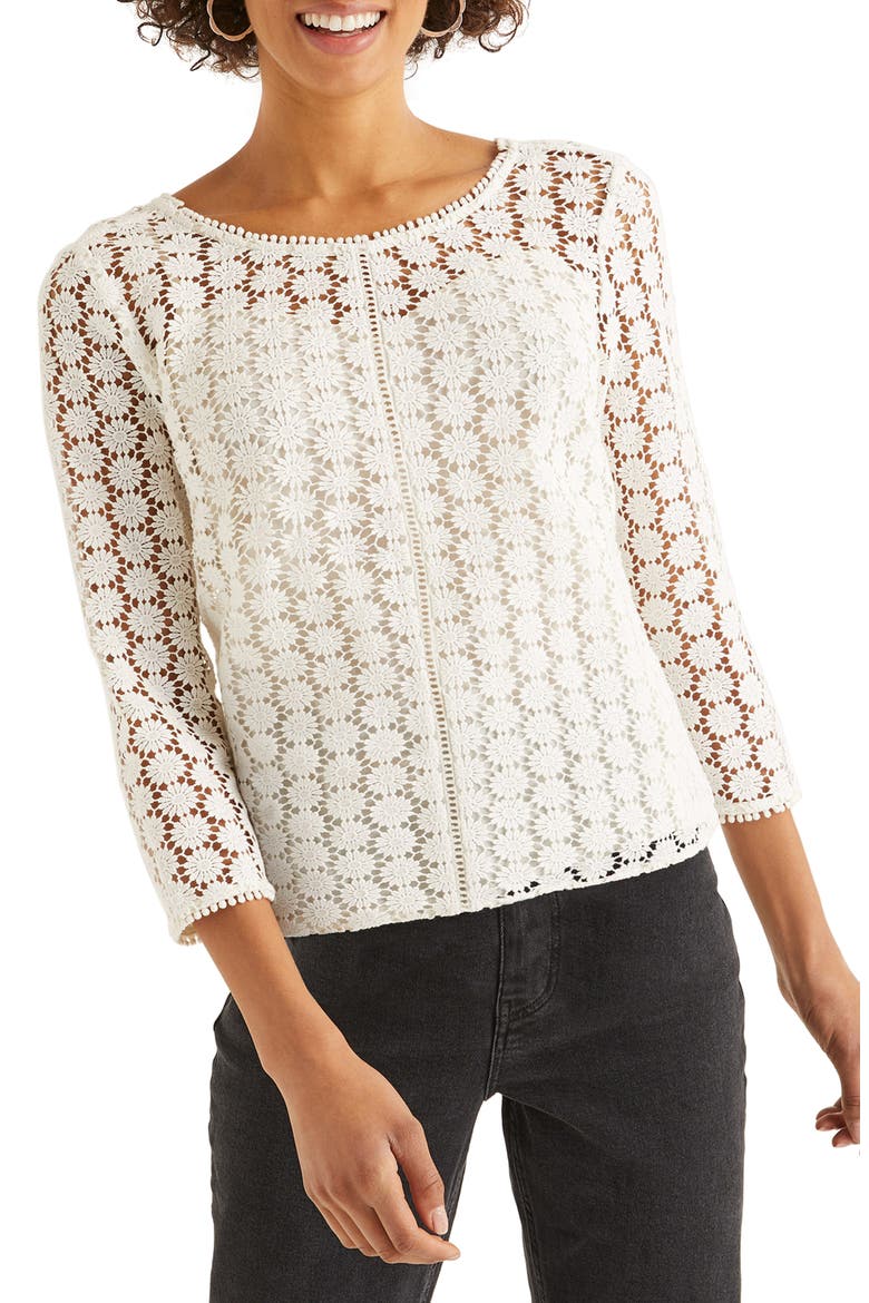 Arabella Lace Top, Main, color, IVORY