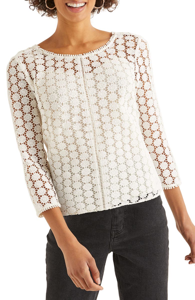 Boden Arabella Lace Top, Main, color,