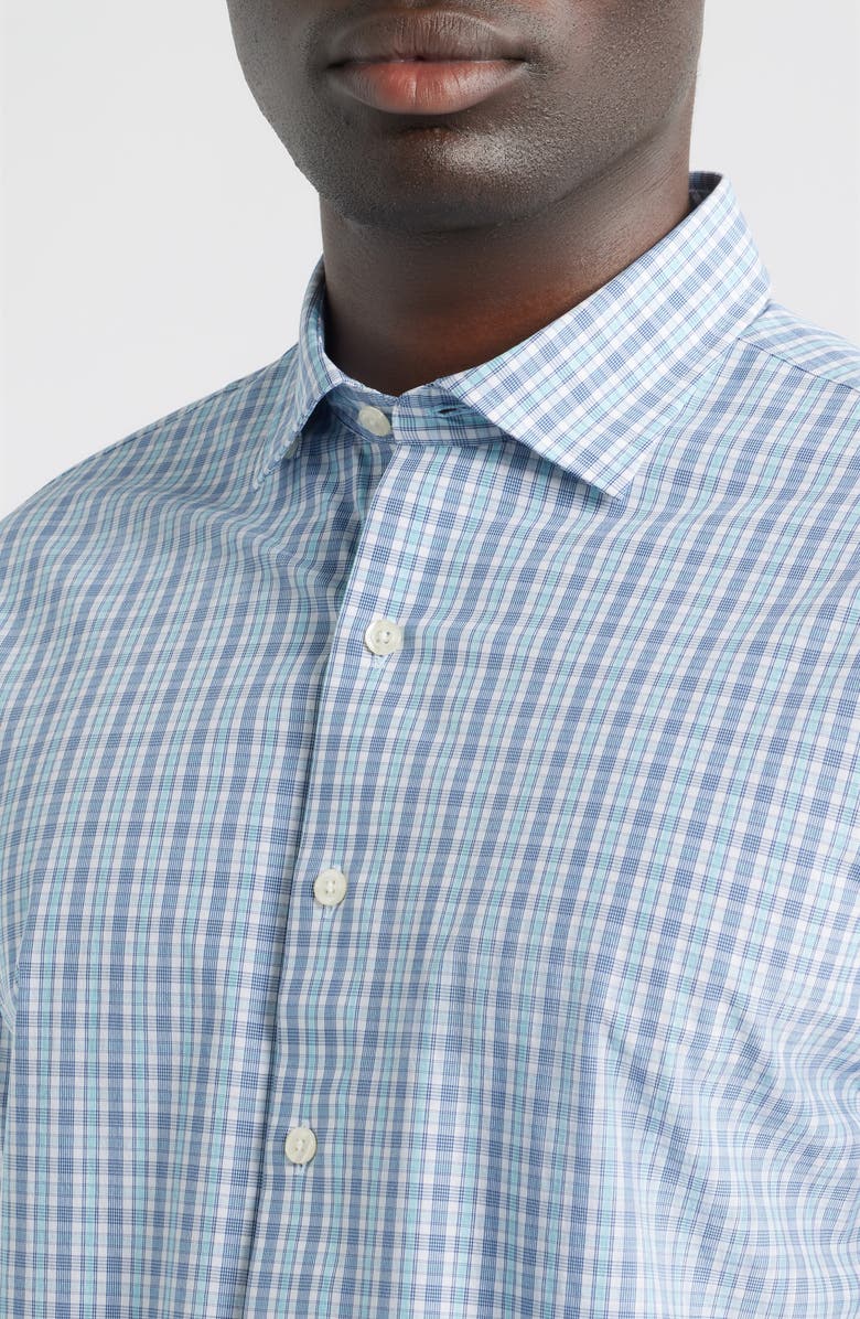 johnnie-O Morse Check Everyday Performance Button-Up Shirt, Alternate, color, 