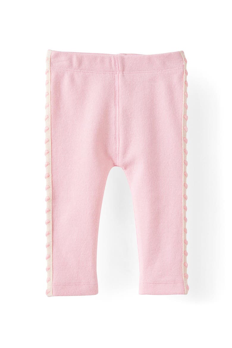 Baby Essential Rib Legging, Main, color, Blush Pink Heart Trim