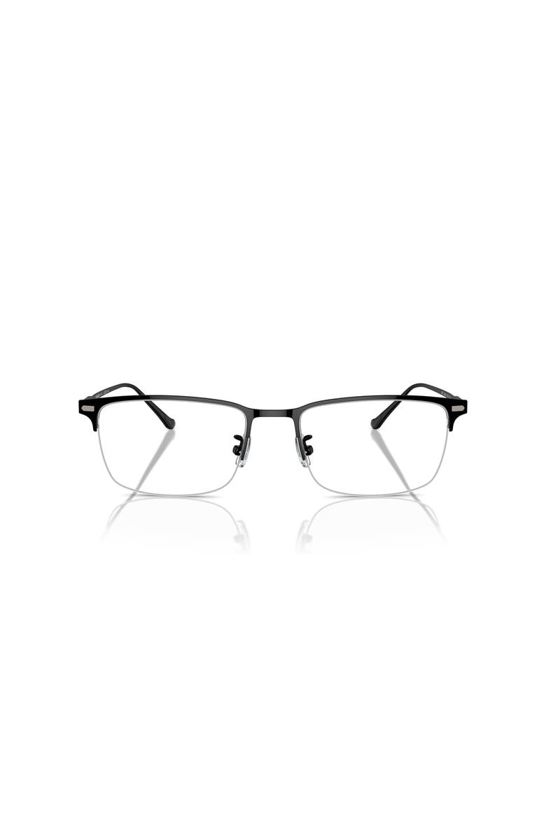 COACH 56mm Rectangle optical glasses, Alternate, color, Black