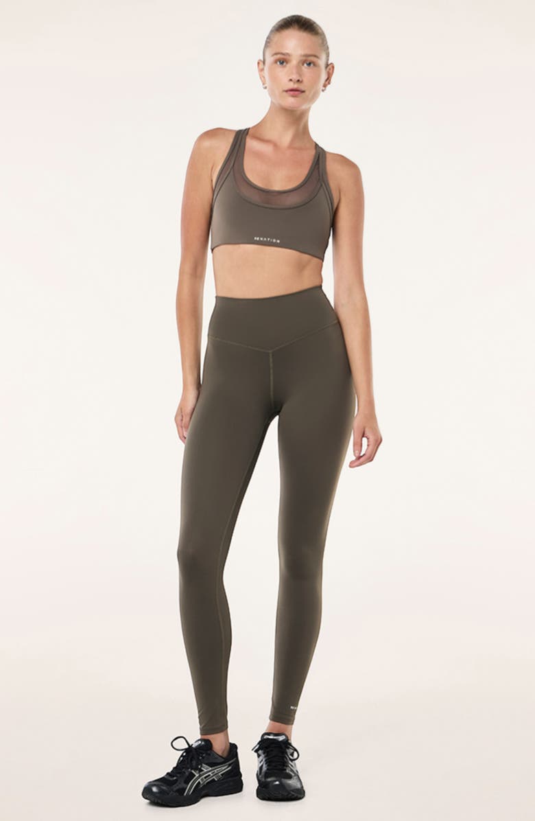 P.E Nation Signature Leggings, Alternate, color, Major Brown