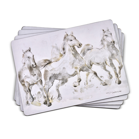 Spirited Horses Set of 4 Cork Back Placemats
