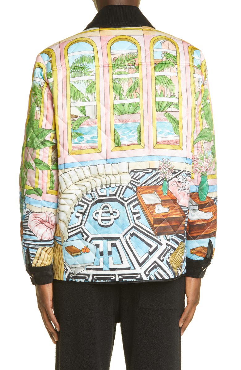 Casablanca Dream House Print Quilted Jacket, Alternate, color,