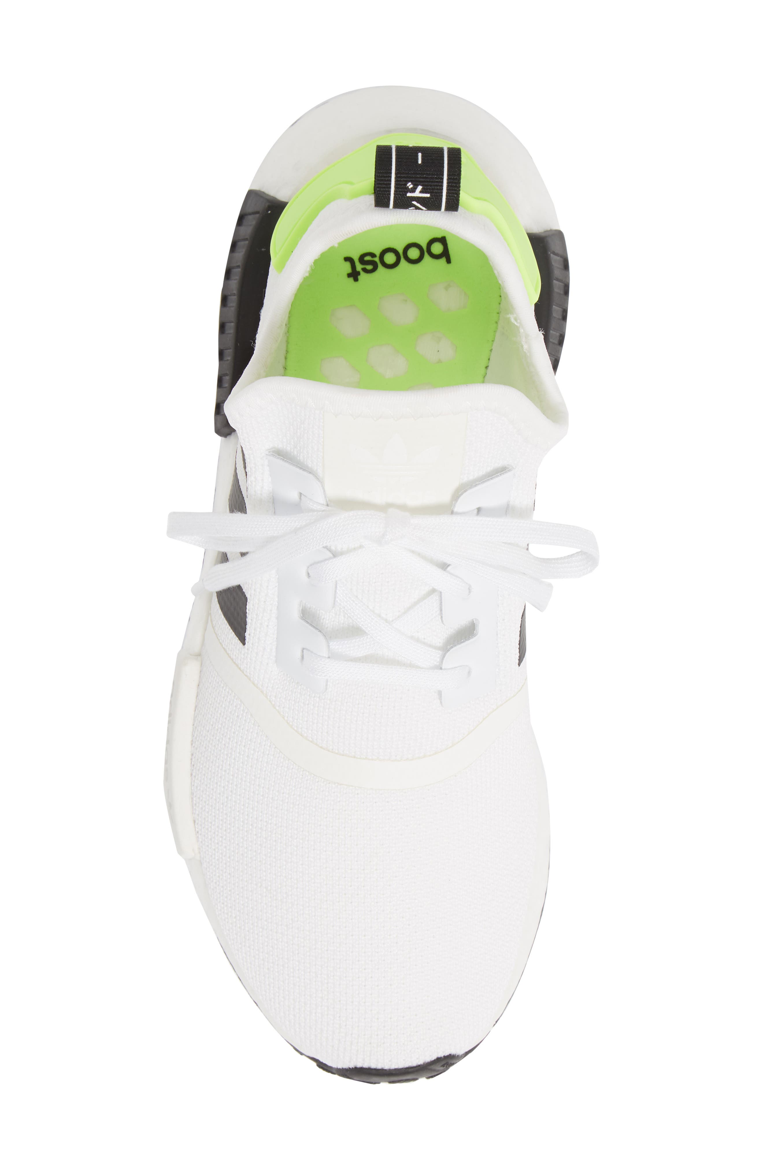 NMD R1 Sneaker, Alternate, color, WHITE/ CORE BLACK