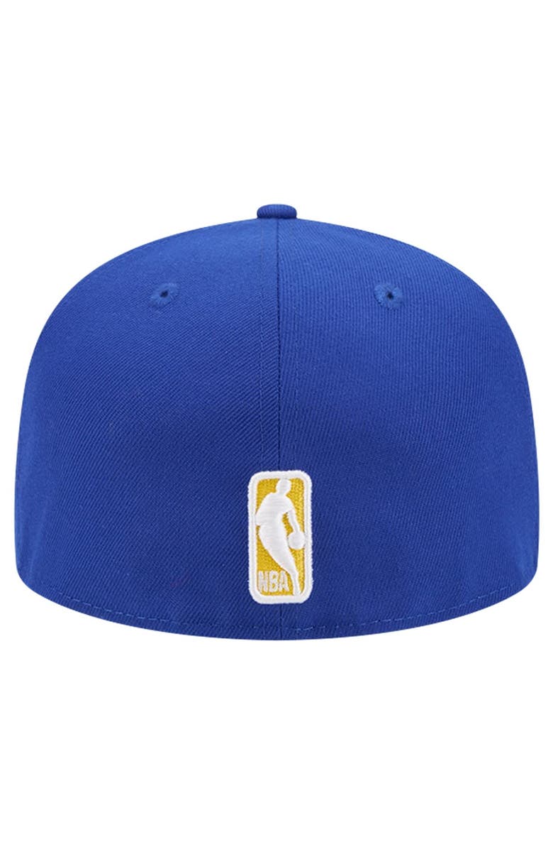 New Era Men's New Era Royal Golden State Warriors Court Sport Leather Applique 59FIFTY Fitted Hat, Alternate, color, Royal