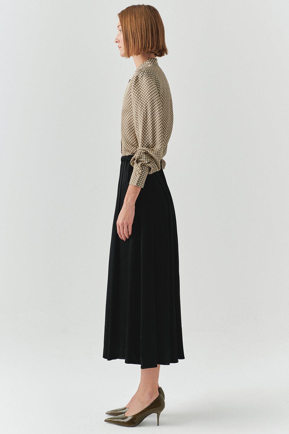 Sheer Viscose Maxi Skirt - image 2