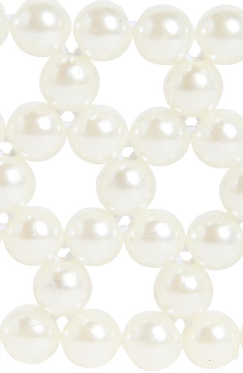Area Stars Evie Night Faux Pearl Belt In Silver