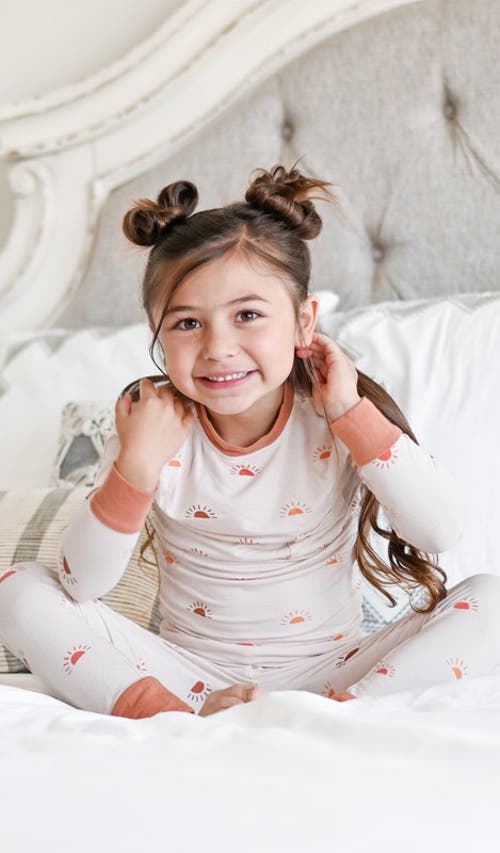 Everly Grey Emerson Fitted Long Sleeve 2-piece Pajamas In Neutral