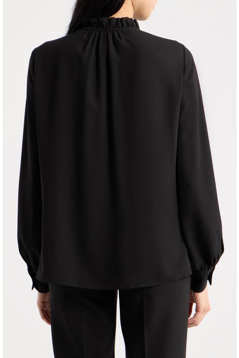 Keyhole Ruffle Top, Alternate, color, ANNE BLACK
