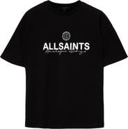 AllSaints Emblem Avri Logo Slit Back Graphic T-Shirt