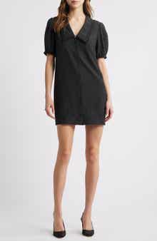 FRAME Polka Dot Sailor Silk Minidress