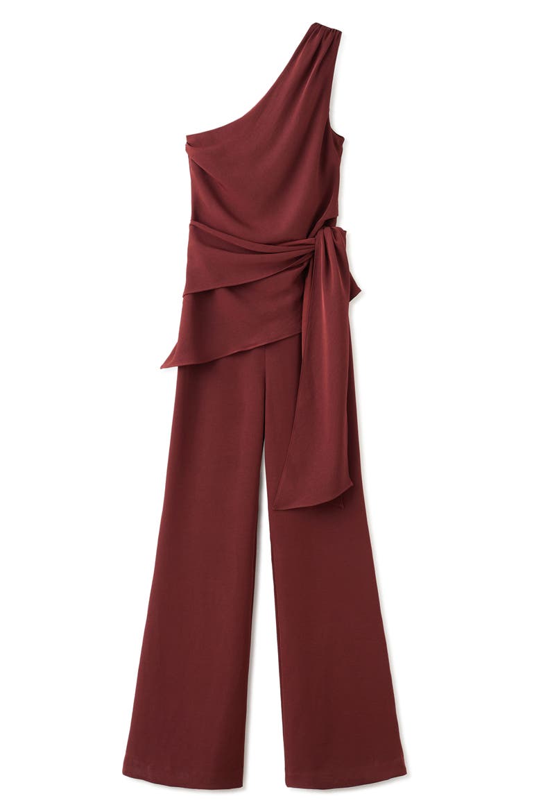 Sleeveless Asymmetric Jumpsuit, Main, color, MAROON