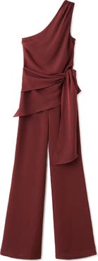 MANGO Sleeveless Asymmetric Jumpsuit