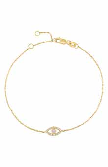 Diamond & Mother Of Pearl Eye Bracelet