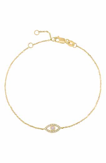Diamond & Mother Of Pearl Eye Bracelet