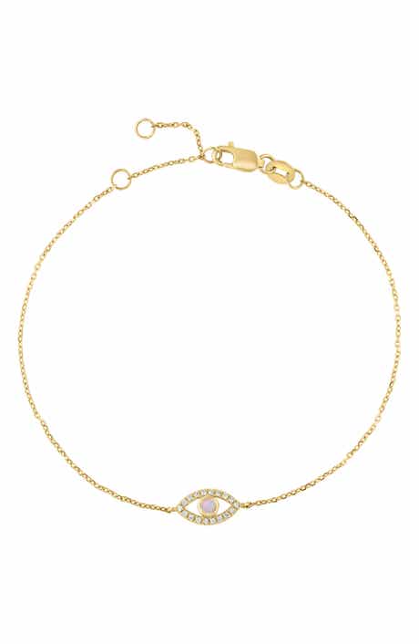 Diamond & Mother Of Pearl Eye Bracelet
