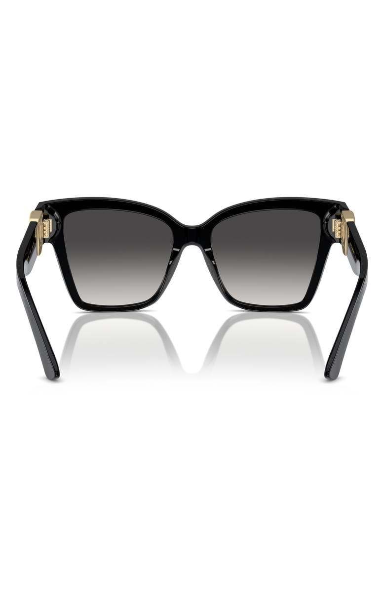 Dolce&Gabbana 54mm Gradient Square Sunglasses, Alternate, color, Black