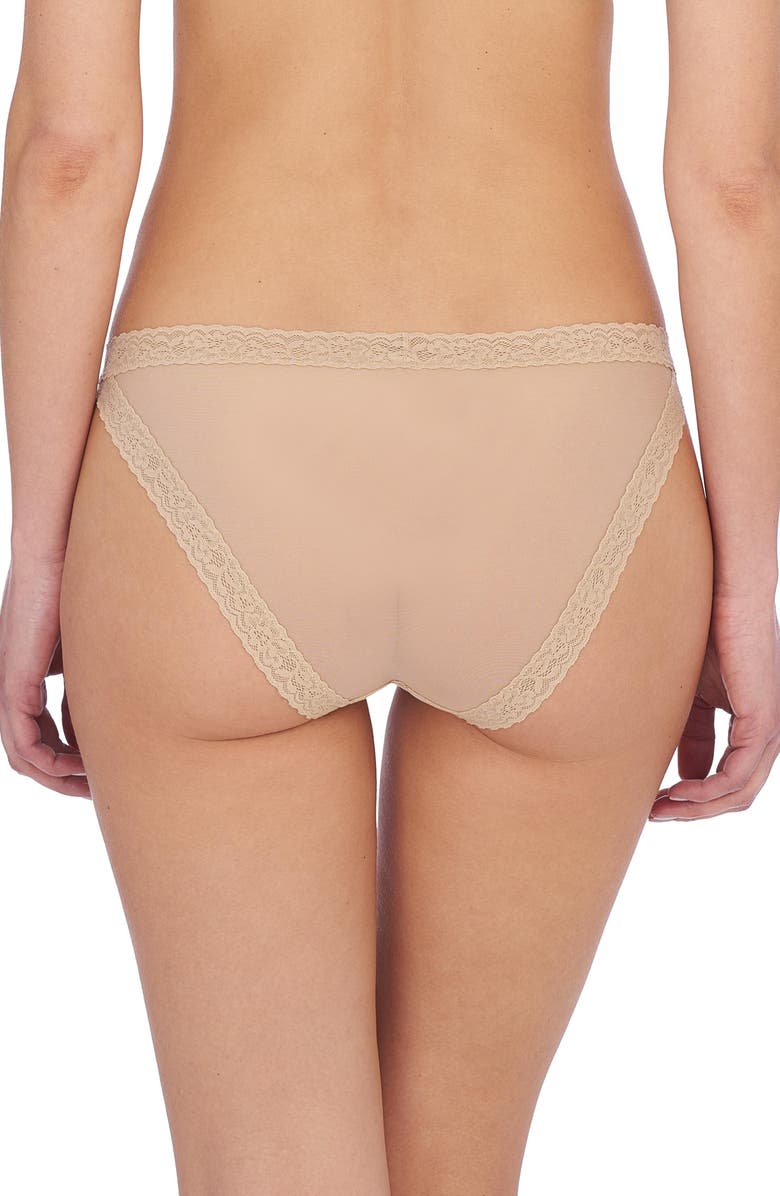 Natori Escape Lace String Bikini, Alternate, color, Cafe