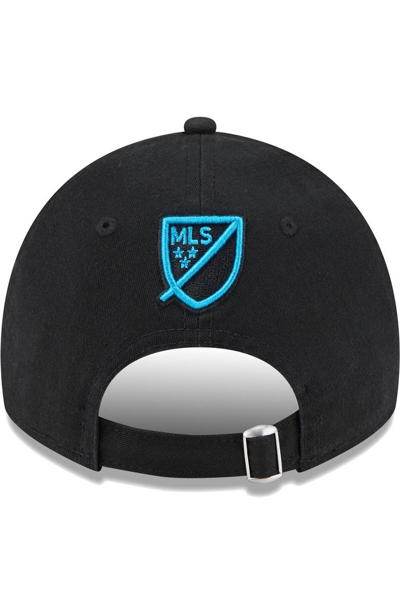 New Era Men's New Era Black Charlotte FC Kick Off 9TWENTY Adjustable Hat, Alternate, color, 