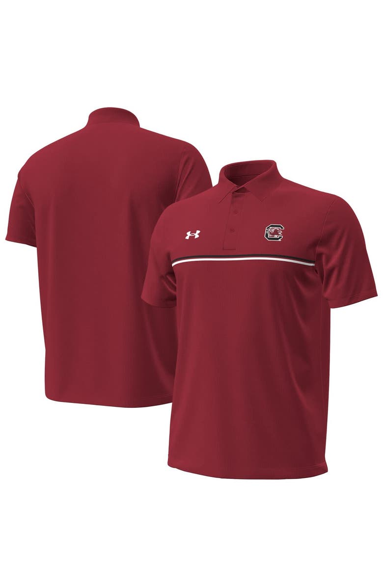 Under Armour Men's Under Armour Garnet South Carolina Gamecocks Performance Drive Chest Stripe Polo, Main, color, Garnet