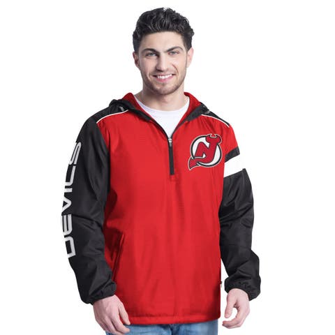Men
s G-III Sports by Carl Banks Red/Black New Jersey Devils Lateral Half-Zip Hoodie Jacket