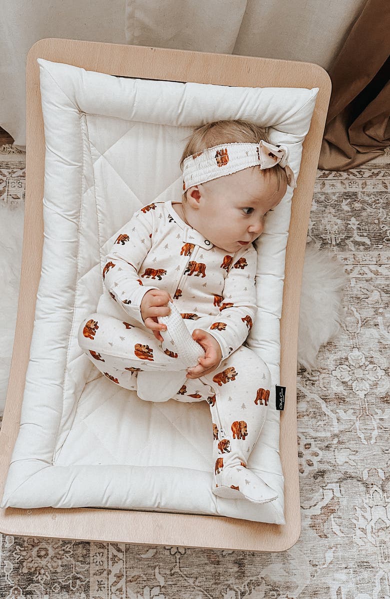 L'ovedbaby x 'The Very Hungry Caterpillar'<sup>™</sup> Fitted One-Piece Organic Cotton Pajamas, Alternate, color, Brown Bear
